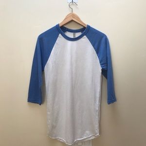 American Apparel 50/50 Baseball Tee